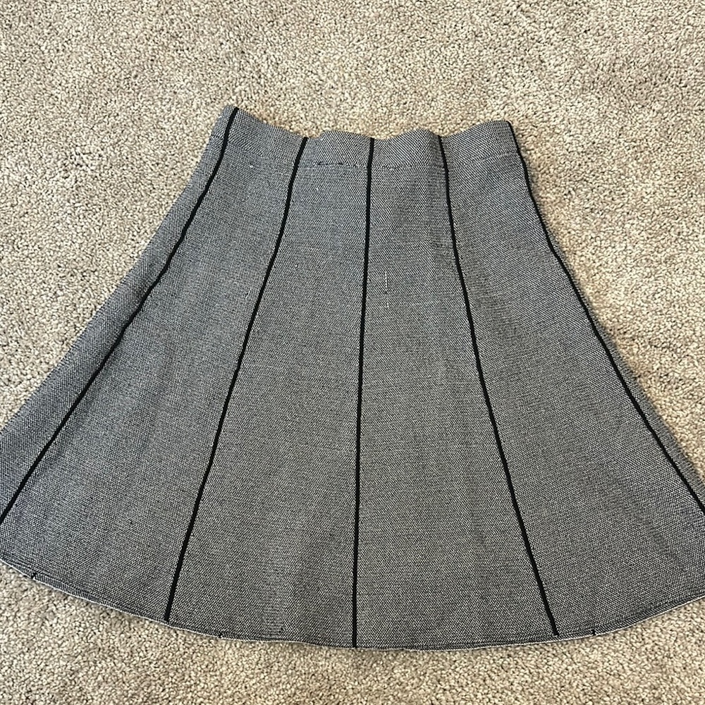 Gray Pleated Women's Skirt